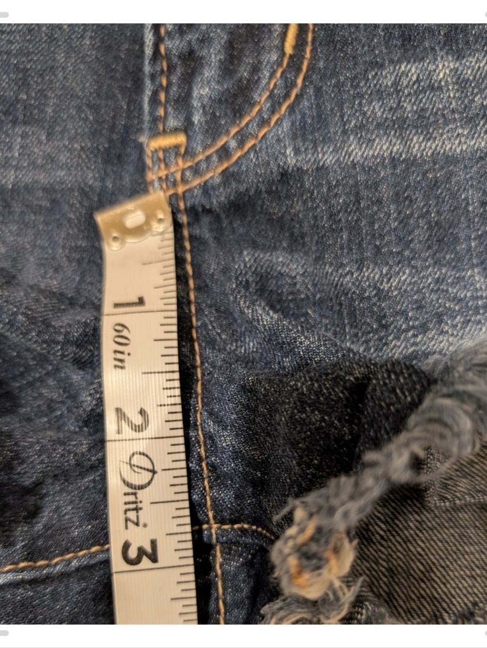 Pre-owned Denim Ripped Frayed Hem Women’s Shorts - Blue - Picture 12 of 15